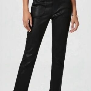PAIGE Mayslie Black Coated Denim Jeans